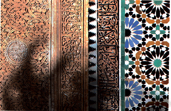 Moroccan painted wood detail - photo by Richard E. Jones