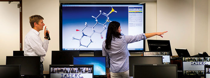 image of two people in the IMSERC lab