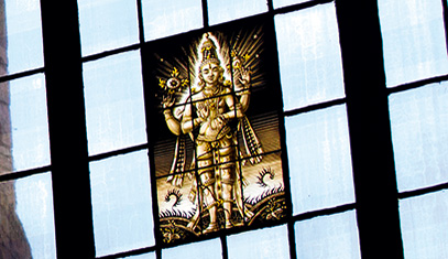 Vishnu stained glass